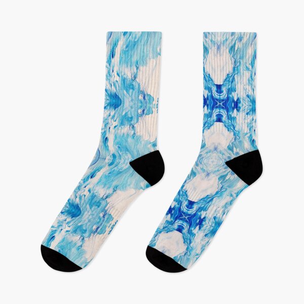 Item preview, Abstract White and Light Blue Painting designed and sold by Creative-Voyage.