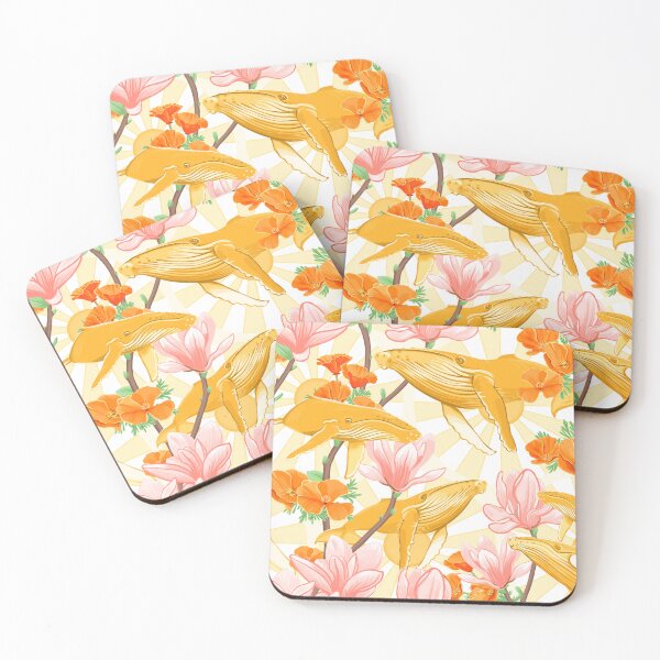 Item preview, Golden Humpback Whales designed and sold by michellemdesign.