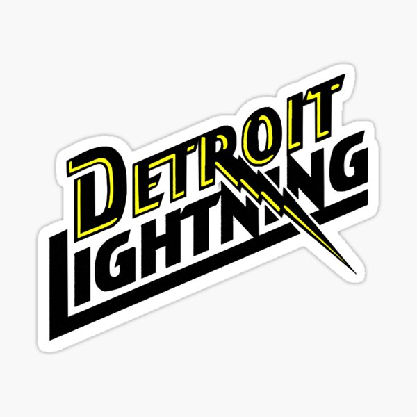 "DEFUNCT Detroit Lightning Hockey " Sticker by JoshuaRobe4491 Redbubble