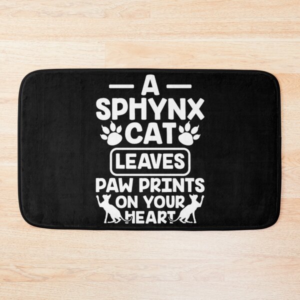 Item preview, Sphynx cat leaves paw prints your heart designed and sold by jackienorfolkal.