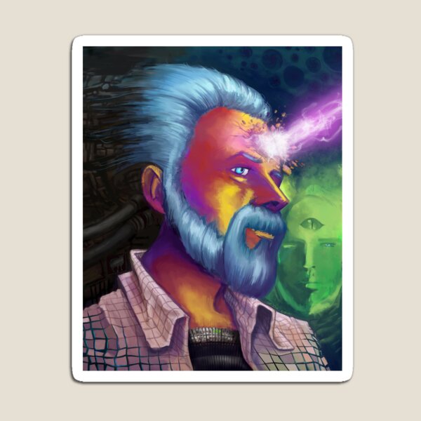 Phillip K. Dick Portrait Magnet