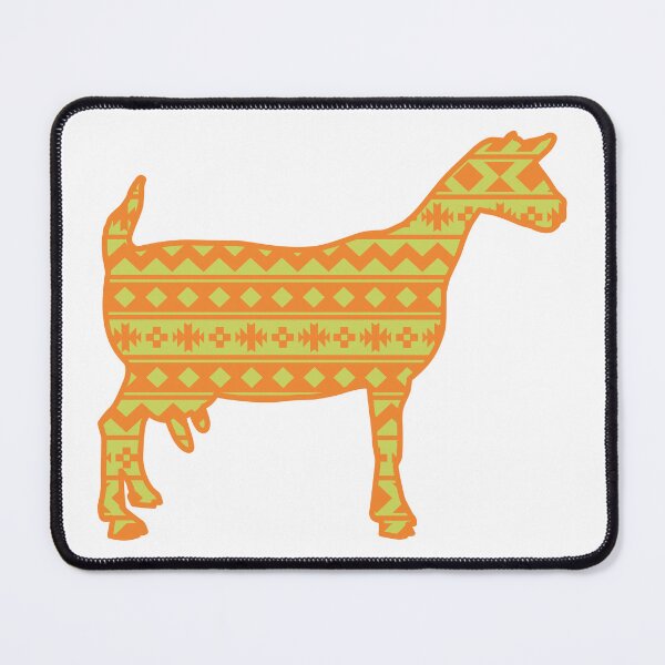Item preview, Dairy Goat with Orange & Green Southwest Aztec Pattern designed and sold by Sam Morrison.