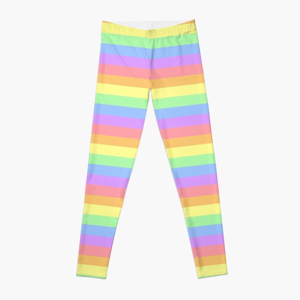 Pastel Rainbow Stripes Leggings