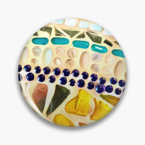 Item preview, Mosaic Tile in Jewel Tones of Yellow, Green and Blue designed and sold by MediaArtbyMara.