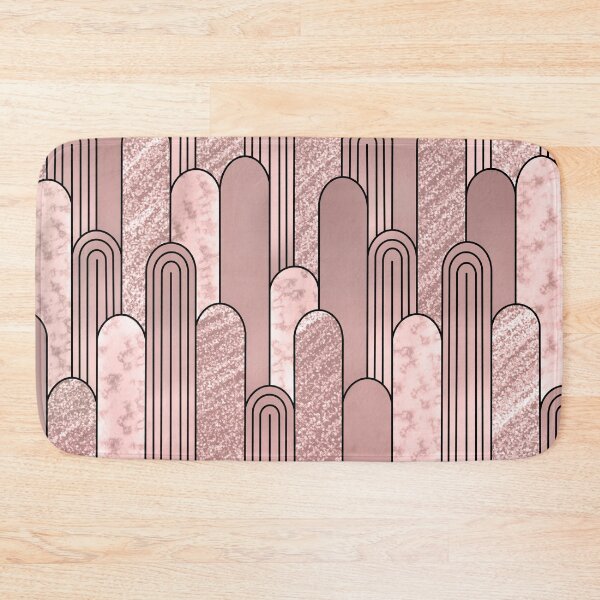 Item preview, Rose gold glitter and marble art deco pattern designed and sold by MLD112.
