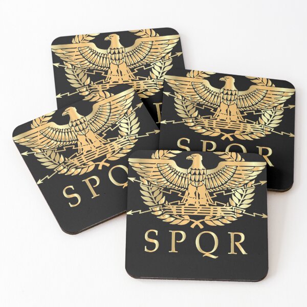 Item preview, SPQR- Roman Empire Standard Eagle Emblem Vintage Gold Shield Classic designed and sold by Lisainiex.