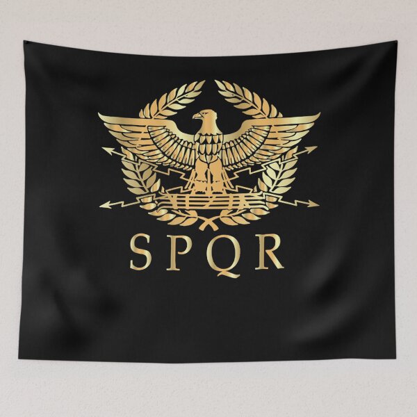 Item preview, SPQR- Roman Empire Standard Eagle Emblem Vintage Gold Shield Classic designed and sold by Lisainiex.