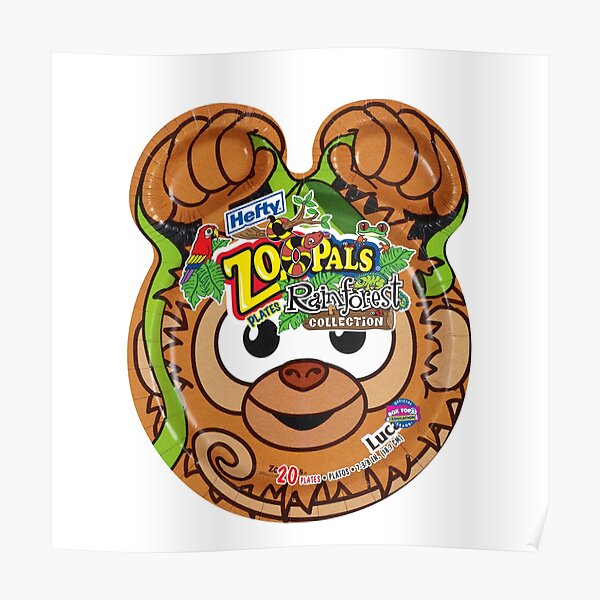 "Zoo palshefty zoo pals plates" Poster by Rincones Redbubble