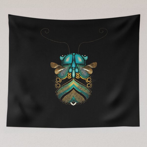 Item preview, Blue Green Beetle Bug designed and sold by Karin Taylor.