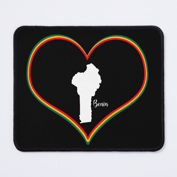 Item preview, Black heart map of Benin designed and sold by Astralia.