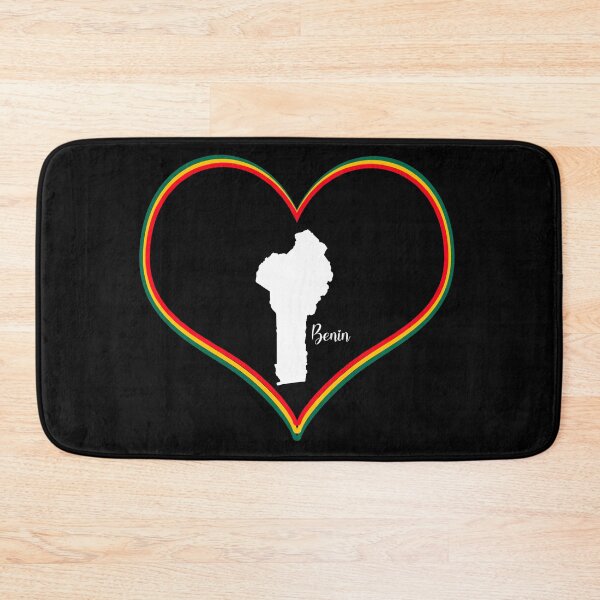 Item preview, Black heart map of Benin designed and sold by Astralia.
