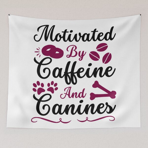 Item preview, Motivated by Caffeine and Canines - Coffee And Dog Lovers  designed and sold by chetan786.