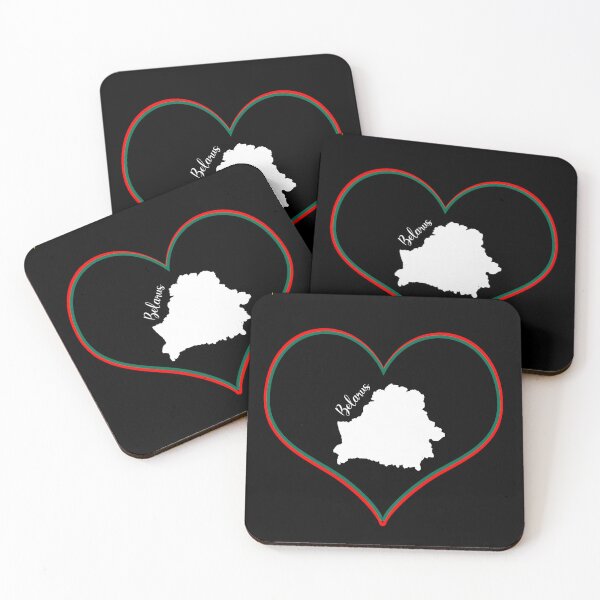 Item preview, Black heart map of Belarus designed and sold by Astralia.