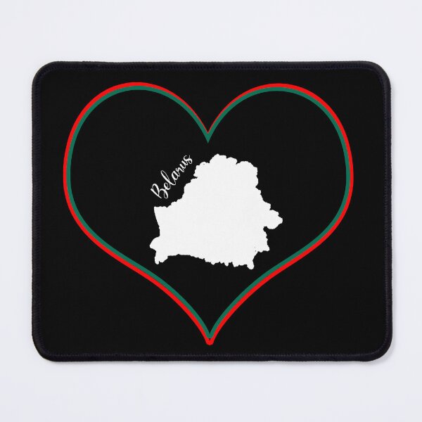 Item preview, Black heart map of Belarus designed and sold by Astralia.