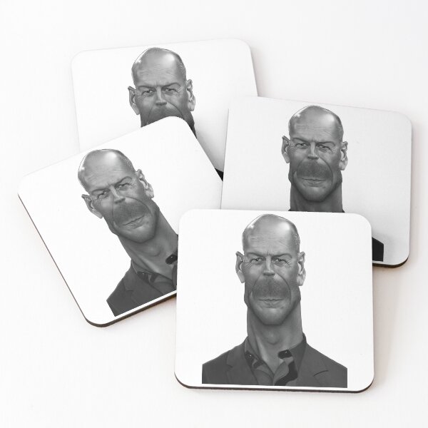 Artikelvorschau, Karikatur Bruce Willis entworfen und verkauft von MaryStrupp.