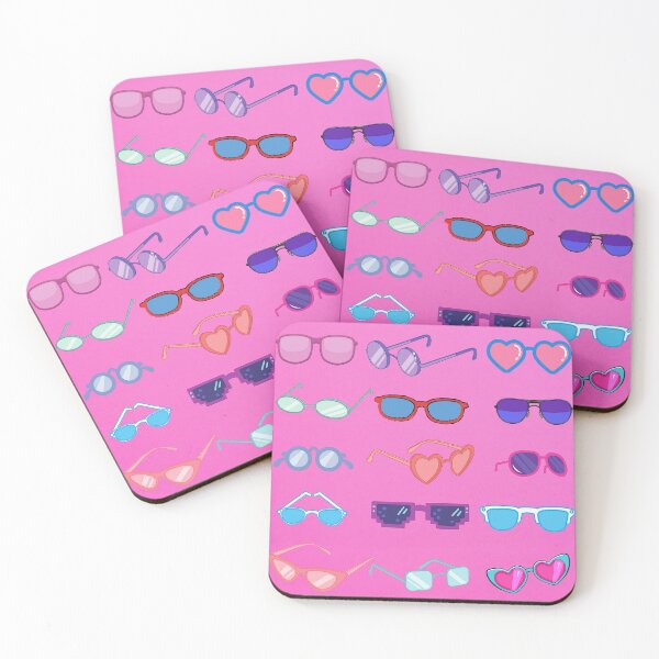 Item preview, Pretty Sunglasses On Pink Background Design designed and sold by debmund.