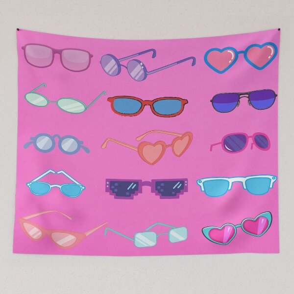 Item preview, Pretty Sunglasses On Pink Background Design designed and sold by debmund.