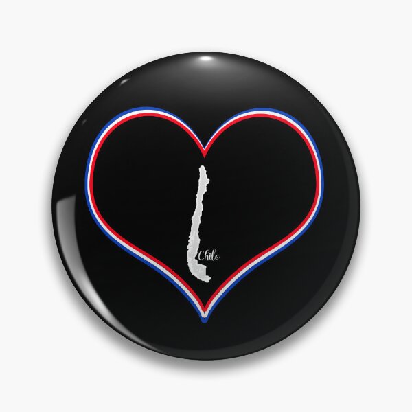 Item preview, Black heart map of Chile designed and sold by Astralia.