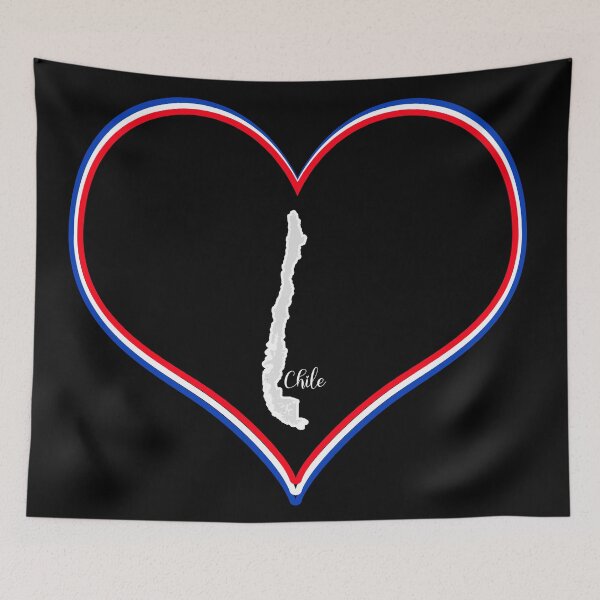 Item preview, Black heart map of Chile designed and sold by Astralia.