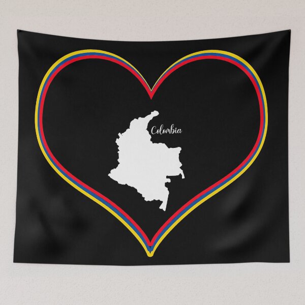 Item preview, Black heart map Colombia designed and sold by Astralia.