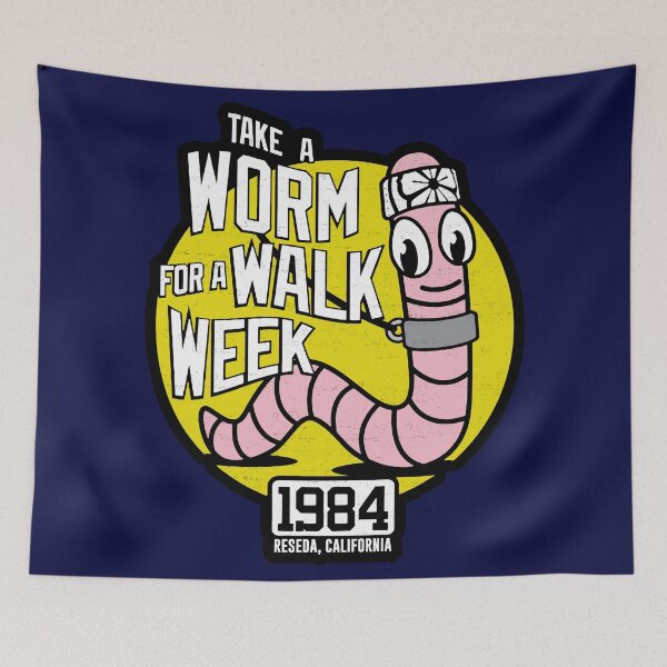 Item preview, Take A Worm For A Walk Week Karate Kid, Basic Novelty, Graphics Female Cotton White, Good Idea designed and sold by HALLHOCLA.
