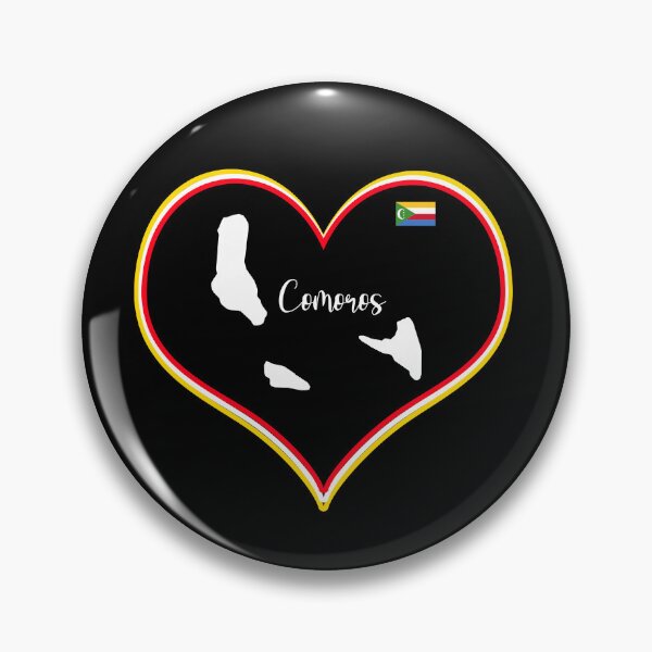 Item preview, Black heart map Comoros designed and sold by Astralia.