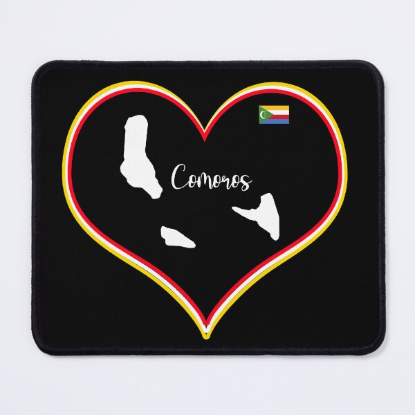 Item preview, Black heart map Comoros designed and sold by Astralia.