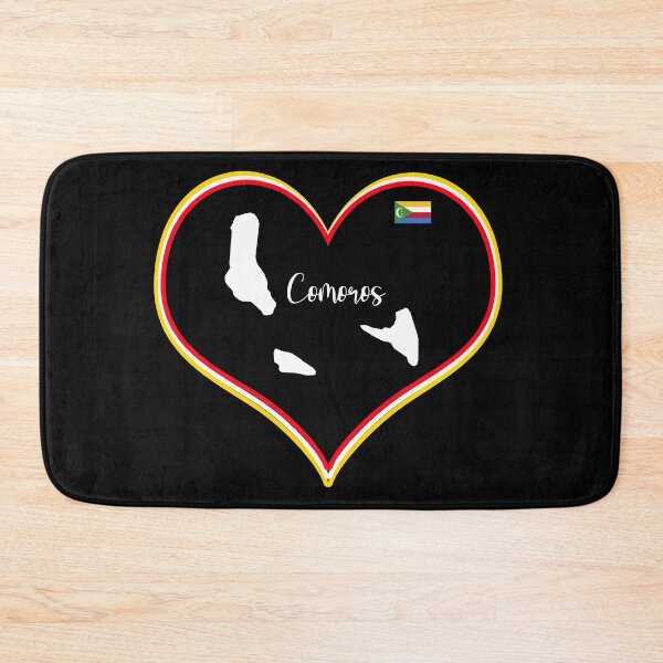 Item preview, Black heart map Comoros designed and sold by Astralia.