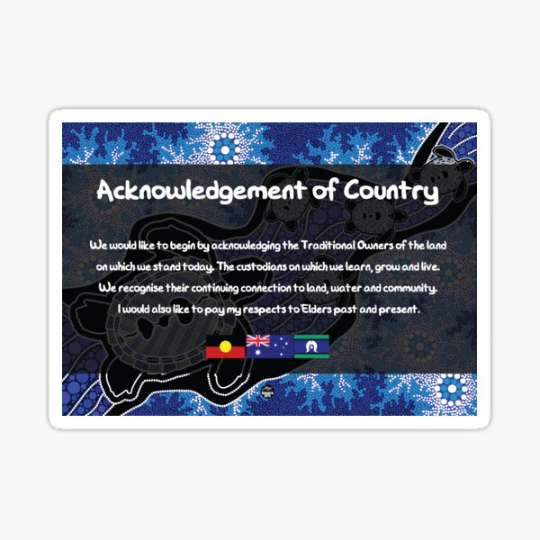 Acknowledgement of Country - Authentic Aboriginal Art Sticker