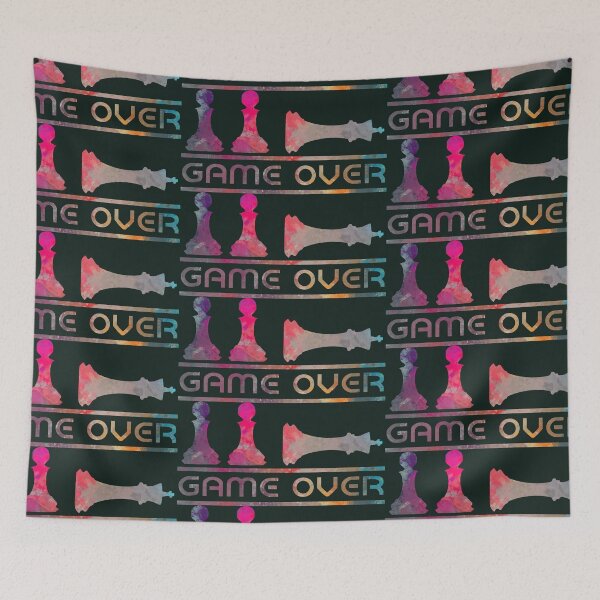 Item preview, Abstract Vibrant Colored Chess Game Over designed and sold by RyanCaudell.