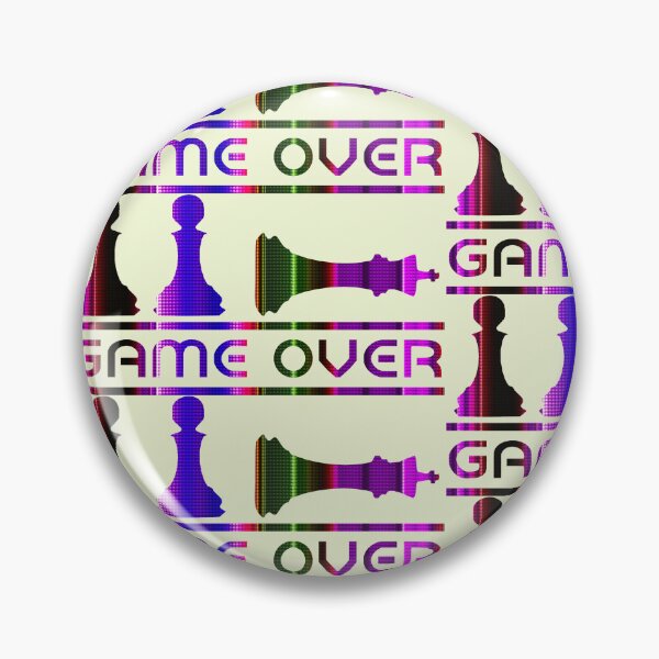 Item preview, Bad TV Reception Glitch Colored Chess Game Over designed and sold by RyanCaudell.
