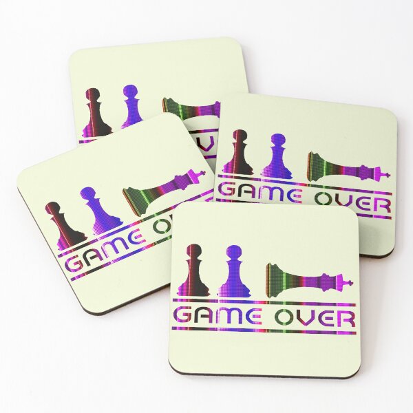 Item preview, Bad TV Reception Glitch Colored Chess Game Over designed and sold by RyanCaudell.