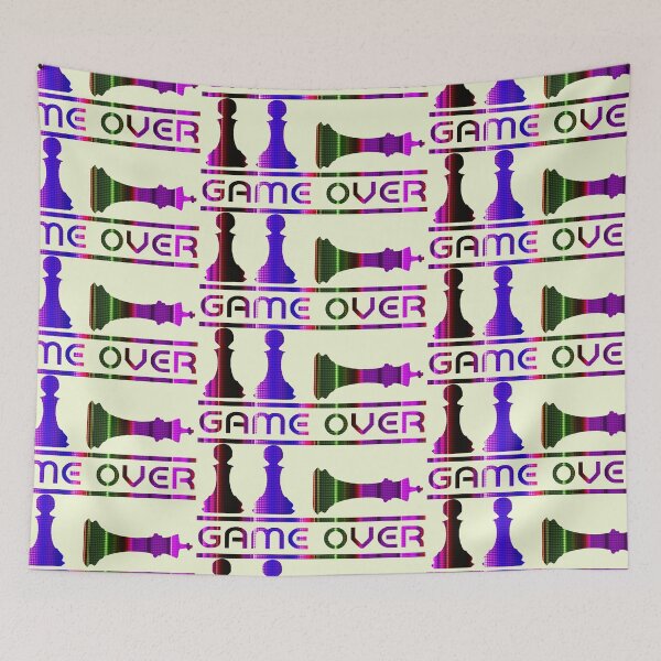 Item preview, Bad TV Reception Glitch Colored Chess Game Over designed and sold by RyanCaudell.