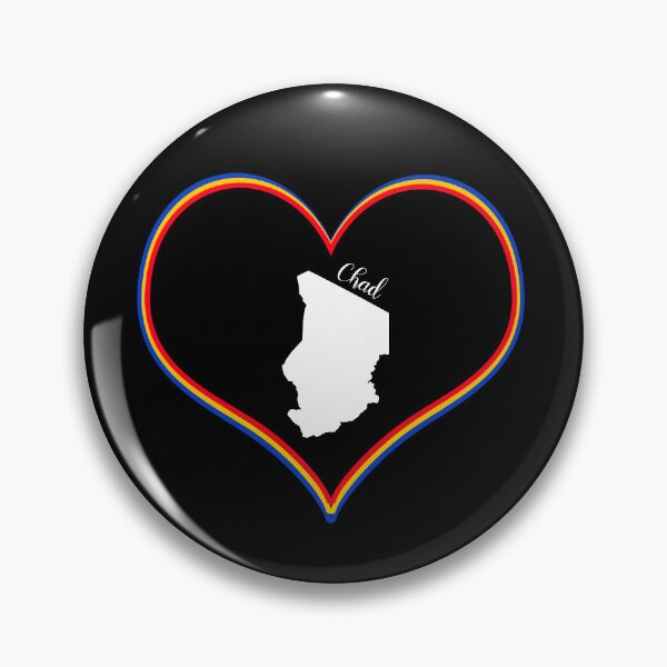 Item preview, Black heart map Chad designed and sold by Astralia.
