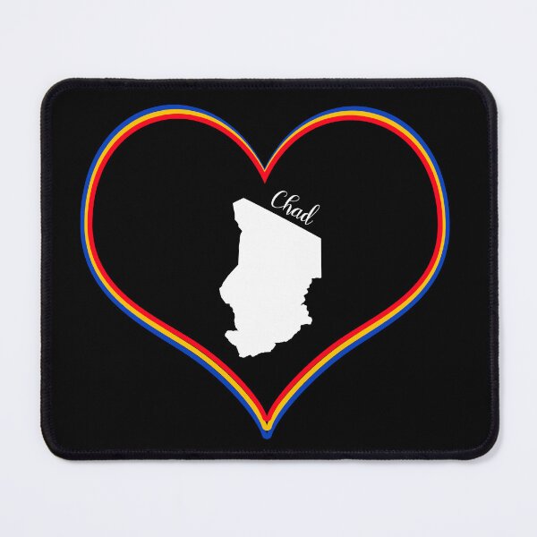 Item preview, Black heart map Chad designed and sold by Astralia.