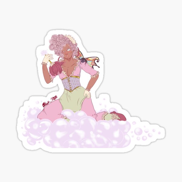 Bubbly Pink He-Witch Sticker