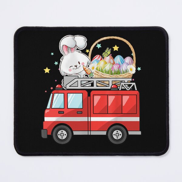 Item preview, Bunny Riding Firetruck Easter Day Firefighter Happy Easter designed and sold by Danielle6695.