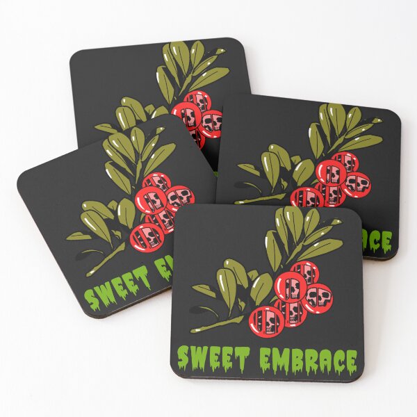 Item preview, Sweet embrace of berries, skull in redberries designed and sold by MindBlownWill.