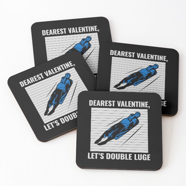Item preview, Luge Sledding Sledge Race Extreme Sport Valentine designed and sold by TastefulTees.