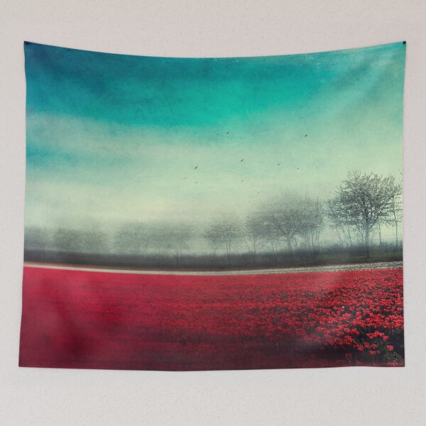 Item preview, Fading Memory - Red Field Of Tulips Abstract designed and sold by Dyrk Wyst Redbubble Shop.