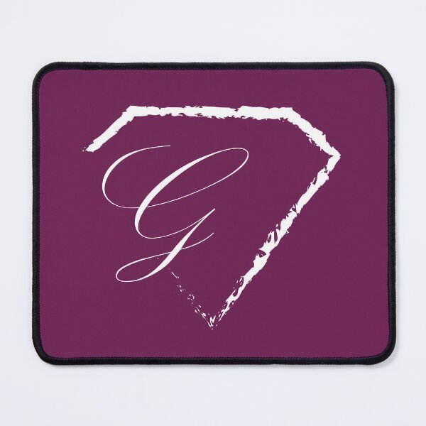 Item preview, G letter monogram initial diamond white designed and sold by mixtape80.