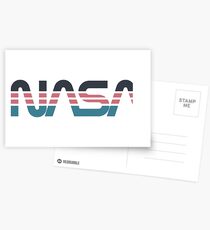 NASA-Wurm Retro grau-rot-blau Postkarten