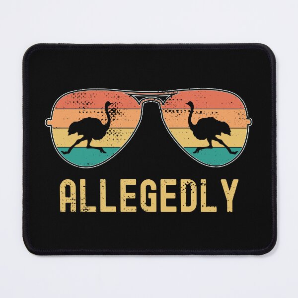 Item preview, Allegedly Ostrich Funny Ostrich Bird Retro Vintage Farmer designed and sold by AugustBrees.