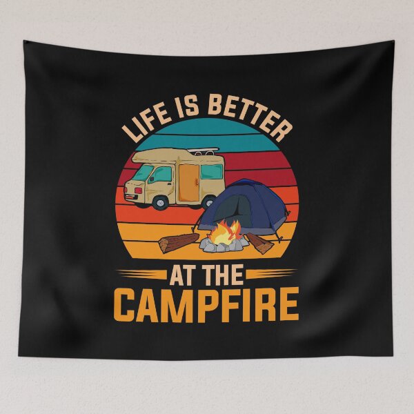 Item preview, Caravan Retro Camp Campfire Funny Camper Outdoor Camping designed and sold by bestshirtdesign.