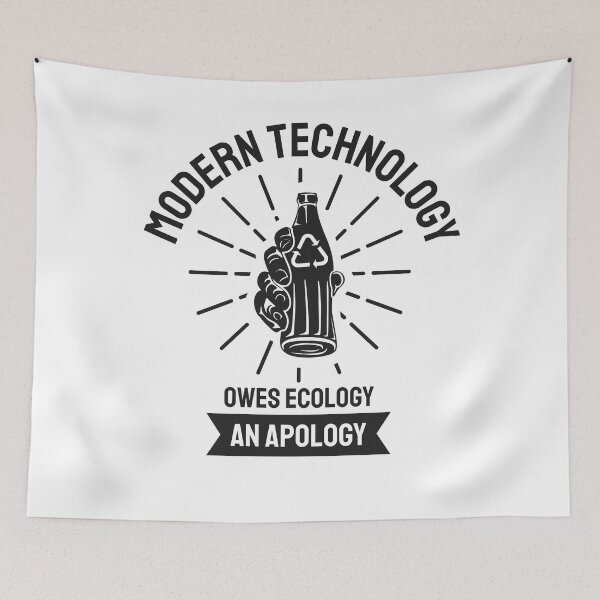 Item preview, Earth Day Modern Technology Owes Ecology Apology designed and sold by Fabvity.