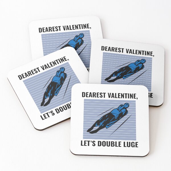 Item preview, Luge Sledding Sledge Race Extreme Sport Valentine designed and sold by TastefulTees.