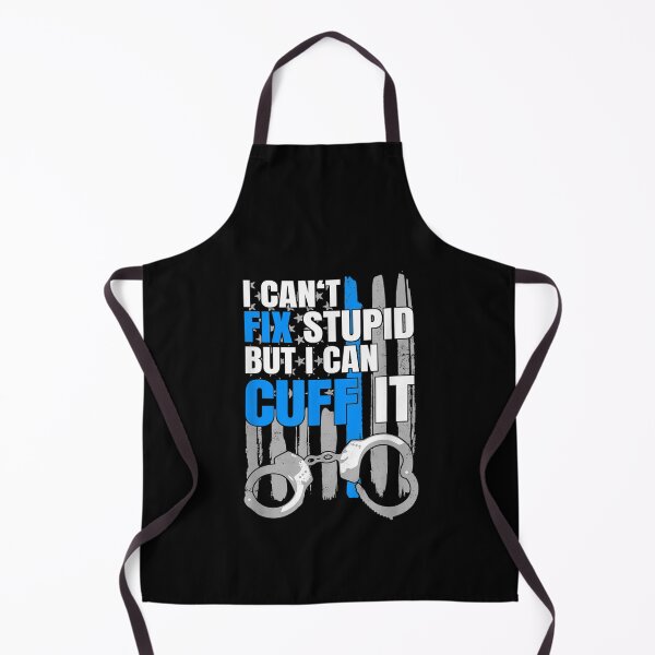 Funny Cop Gift  Handcuffs Police Law Enforcement Apron