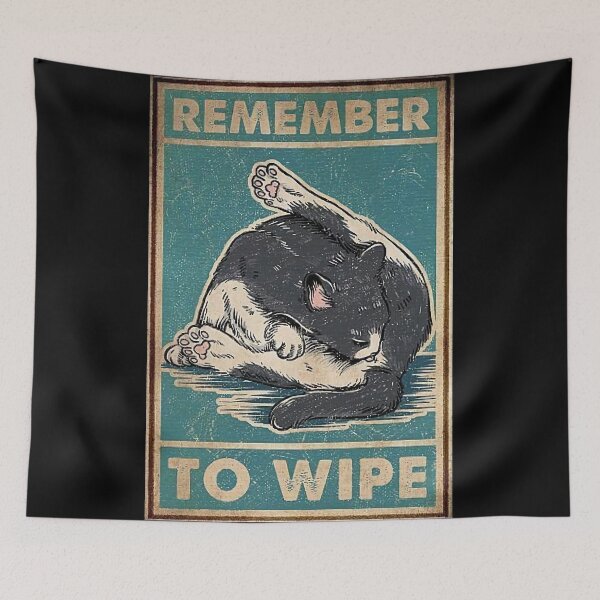 Item preview, The Cat Clean Body Remember To Wipe designed and sold by Lee Forbes.