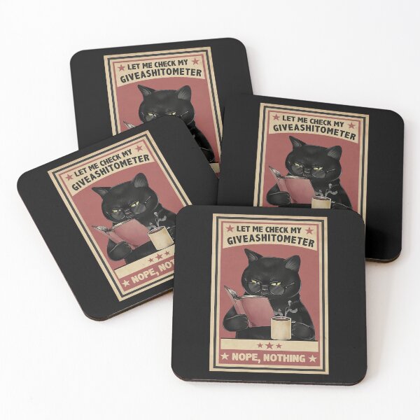 Item preview, The Black Cat Let Me Check My Giveashitometer, Nope, Nothing designed and sold by Lee Forbes.