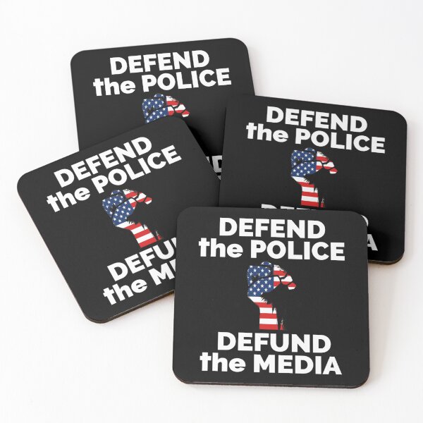 Item preview, Defend the Police Defund the Media American Flag designed and sold by MinhNhu.